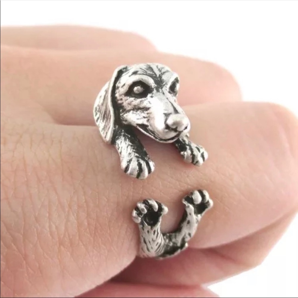 3-$15 Dachshund doxie lovers ring silver